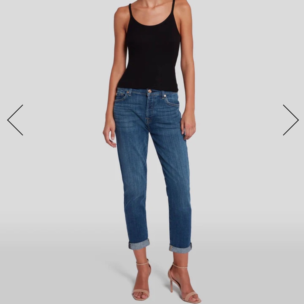 Seven7 Women's Boyfriend Jeans in Blue
